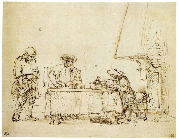 Rembrandt Prilika o talentih Louvre 565